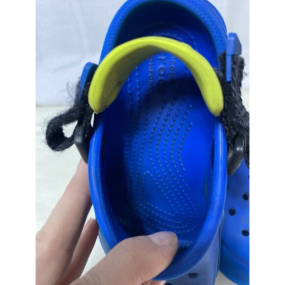 Crocs unisex-child Blue Yellow All Terrain Clogs With Adjustable Heel Strap 12C - Picture 7 of 8